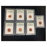 Lincoln Cents International Numismatic Bureau Graded Brilliant Unc.
