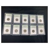 Nickels Mixed Dates INB Slabbed & Circulated