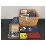 One Large Box of Coin Collecting Supplies and Display Boxes