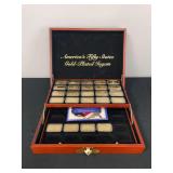 Americas Fifty States Gold Plated Ingots Collection In Presentation Box