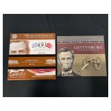150th Anniversary Currency Set Gettysburg Set and Anniversary Set with Notes and Book