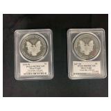 American Silver $1 Eagles 2017 & 2018 Coins