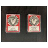 American Silver $1 Eagles 2019 & 2020 Coins