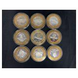 Gaming Tokens Mixed Bag Approx. .60 Oz .999 Silver