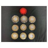 Gaming Tokens Mixed Bag Approx. .60 Oz .999 Silver