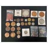 Mixed Lot of Coins, Token, Medallions, and More