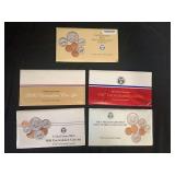 U.S Mint Uncirculated Coin Sets 1986/1987/1988/1989/1990