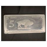 Zinc Bullion Stamped Ingot