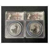 Britannia QE II First Strike Coins 1 Oz/.999 Fine Silver