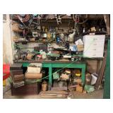 Work Bench with Parts and Tools