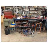 Large Lot Of Tools, Toolbox, And Workbench