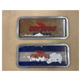 (2) Chevron Glass Panels and Frames