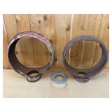 (2) Gas Globe Frames and (1) Bracket