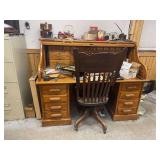 Desk, Chair, and Contents