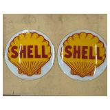 (2) Shell Globe Panels and Decals