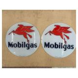 (2) Mobilgas Globe Panels