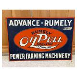 Reproduction Advance Rumely Double Sided Sign