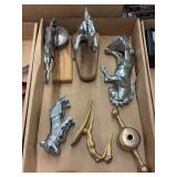 (5) Hood Ornaments and (1) Greyhound Ford Radiator Cap