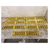 Gross Weight Signs