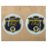 (2) Richfield Ethl Globe Panels