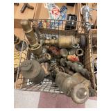 Steam Whistle, Lubricators, and Brass Fittings
