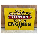 Clinton Engines Single Sided Embossed Sign