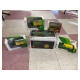 1/16 John Deere Model A with Cultivator and John Deere Coin Bank Vehicles