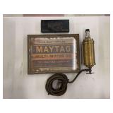 Motor Car Hill Pump, Maytag Label, and Atomiser Reconditioning Tools