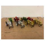 (8) Toy Tractor Christmas Ornaments