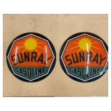 (2) Reproduction Sunday Gasoline Globe Panels and Decal