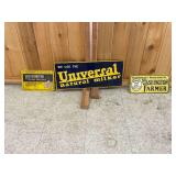 (3) Universal Milker and Washington Farmer Single sided signs