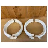 (4) Plastic Gas Globe Frame Halves