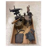 (3) Torches and (2) Decorative Hangers