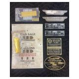 Various Gas Pump Plates