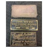 (3) Engine Manufacturer Names Plates Plates