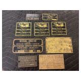 (9) Manufacturer Name Plates