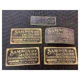 (5) Samson Engine Name Plates