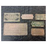 (6) Engine Manufacturer Names Plates Plates