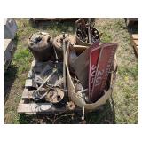 Fuel Cans, Belts, Street Signs, Large Square Head Bolts