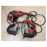 Milwaukee Corded Angle Grinder and Bandsaw