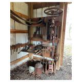 Drill Press, Grinder, and Engine
