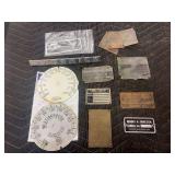 (11) Manufacturer Name Plates