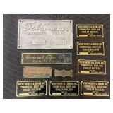 (10) Company Name Plates