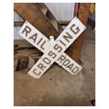 Vintage Railroad Crossbuck Sign