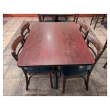 (1) Restaurant Table 42" x 30" with (4) Chairs