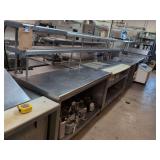 18ft - XL Stainless Steel Cooks Station - 3 Tier with Steamers and Sink