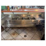 84” Wide Stainless Steel Sink