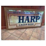 60" W x 33" T... Harp Mirror Sign