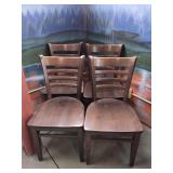 (4) Restaurant Chairs - Wood - Non- Cushioned