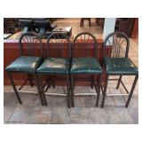 (4) High Chairs - Cushioned - 42" Tall